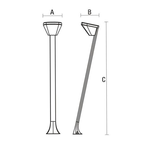 AQUATIQUE LED 230V 7W IP54 WW OGRODOWA (SKOŚNA/POCHYŁA) &