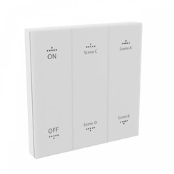WŁĄCZNIK ŚWIATŁA ON OFF / 4 SCENY CCT DIMM CR2032 BIAŁY KONEKTO MESH