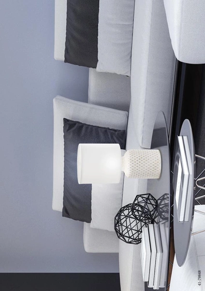 Lampa gabinetowa/stołowa/nocna INER 41-79848 ceramiczna biała 1x40W E14