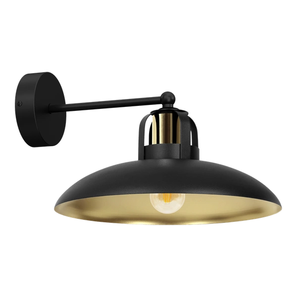 Kinkiet FELIX, MLP8904, czarny/złoty, 1x60W E27