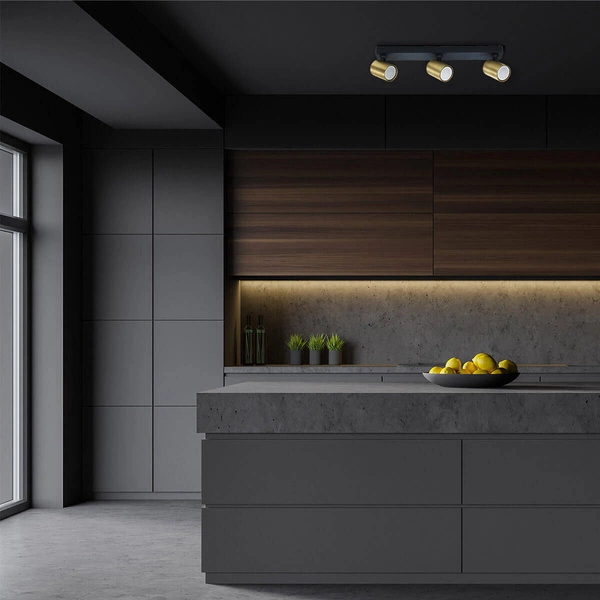 Nowoczesny reflektor SNOW OP. OŚW. 3PŁ Złoty