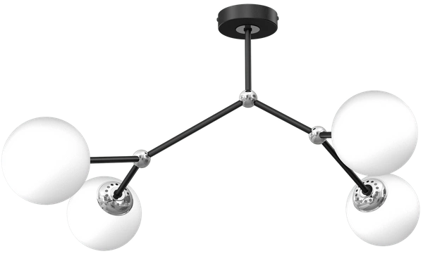 Lampa sufitowa JOY BLACK 4xE14