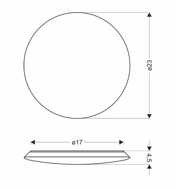 Plafon MEGA 12-75048, 23 cm, biały, 12W LED, barwa neutralna 4000K, IP44