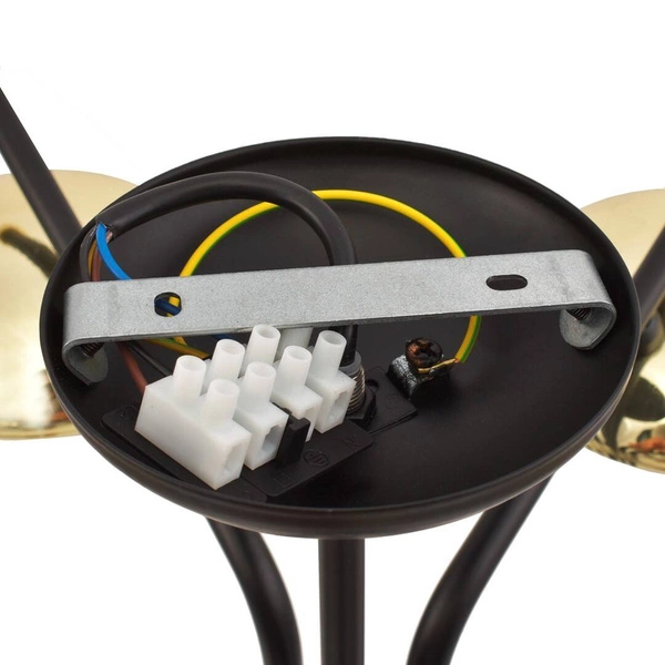 Lampa sufitowa nowoczesna żyrandol kula CARINA V czarny/biały śr. 60cm