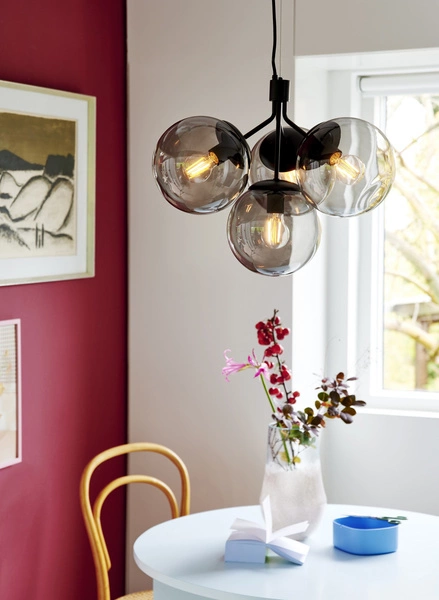 Lampa wisząca IVONA E27 28W Szkło | Czarny