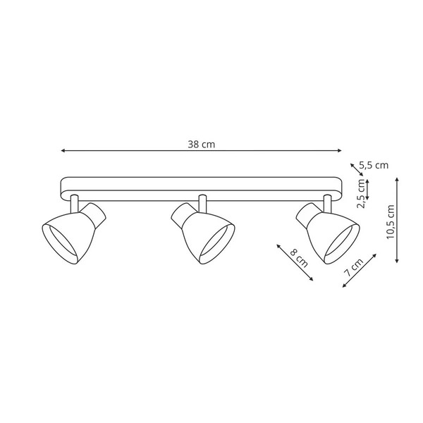 Dravo 3 spot biały 3xGU10