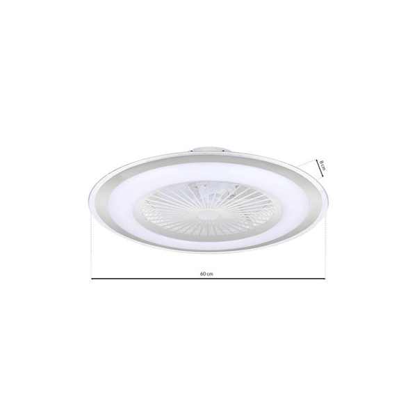 Plafoniera LED ZONDA SILVER 48W z wentylatorem