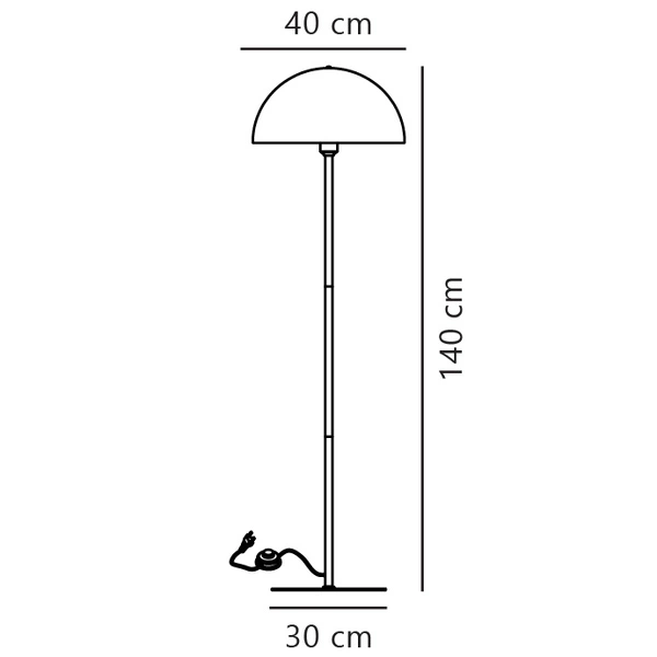 Lampa stojąca ELLEN E27 40W Metal | Biały