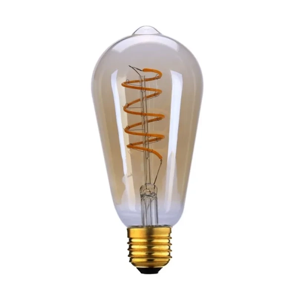 Żarówka filament LED Italux E27 6W 2200K 3S Dimm Spiral Amber 757-ST64-3DM-SR-AMB