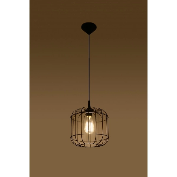 Industrialna lampa wisząca CELTA SL.0296 Czarna 1xE27