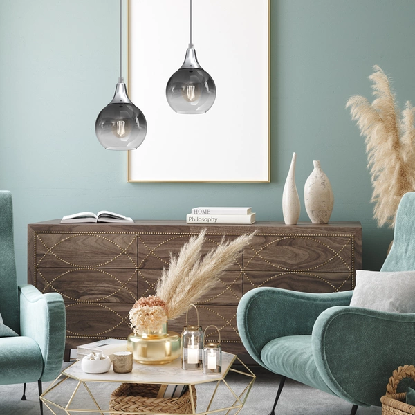 Lampa wisząca MONTE SILVER, 15 cm, MLP8321, srebrna, 1x60W E27