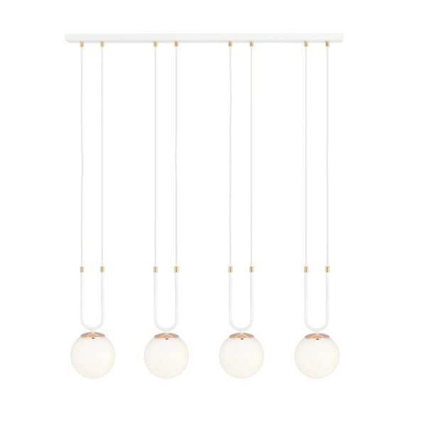 Lampa wisząca Emibig GLAM 4 Biały/OPAL 1115/4
