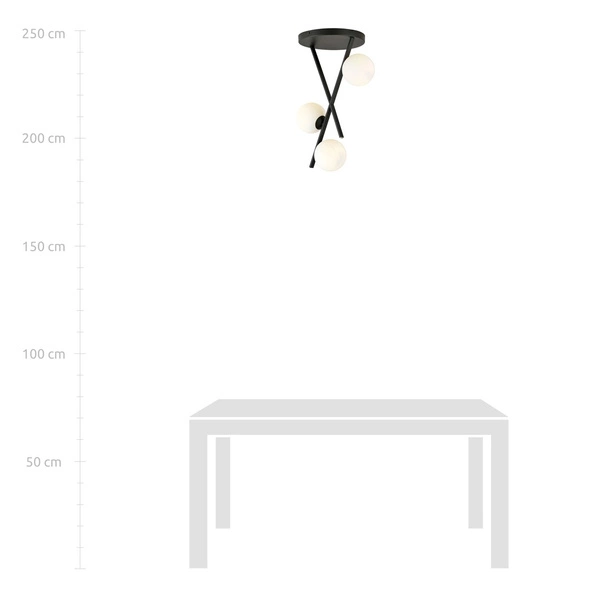 Lampa sufitowa Emibig RIVER 3 OPAL 1194/3