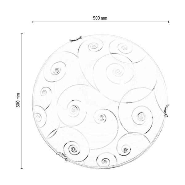 Lampa sufitowa Kansas w zestawie 1xLED 2600lm 2700K 30W Chrom Metal/Biało-Przezroczyste Szkło 4385112