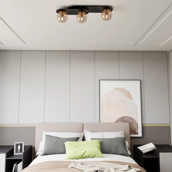 Lampa sufitowa Emibig PLAZA 3 Czarny/MIODOWY 1120/3