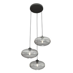 Lampa wisząca Emibig COCO 3 BL PREM GRAFIT 1377/3PREM