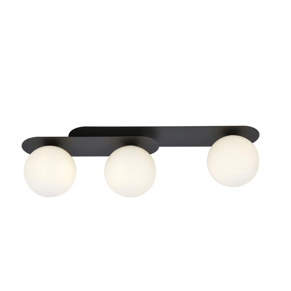 Lampa sufitowa Emibig PLAZA 3 Czarny/OPAL 1118/3