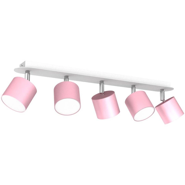 Lampa sufitowa DIXIE PINK 5xGX53 szer. 64cm | różowy