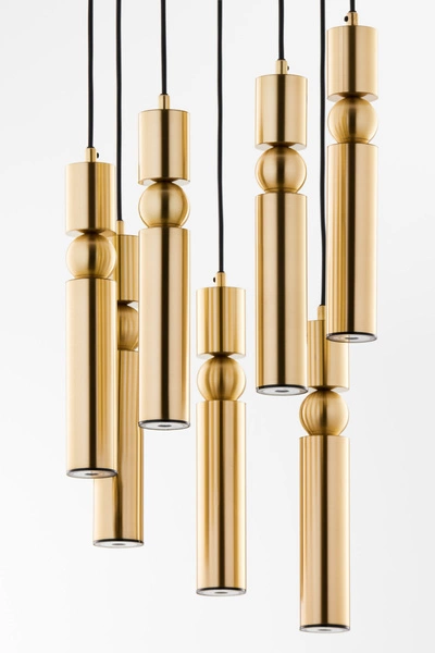 Nowoczesna Lampa wisząca ALAS wys. 35-136cm 7xG10 14W IP20 | Złoty