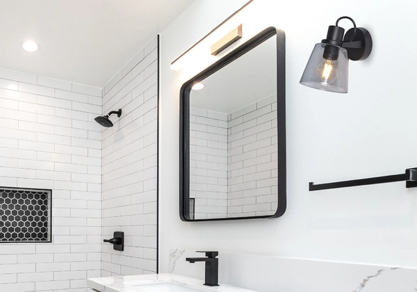 S230827401 BADOSA KINKIET ŁAZIENKOWY CZARNY/BLACK