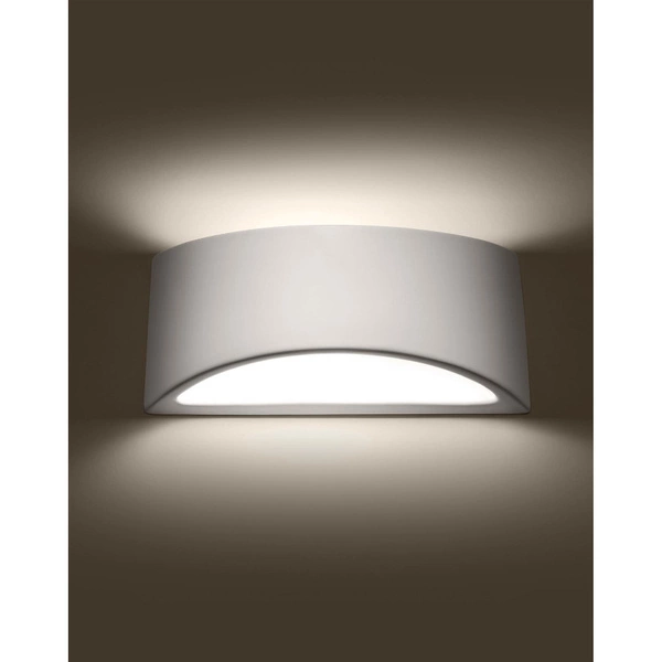 Kinkiet lakierowany ceramiczny VIXEN SL.1048, biały połysk, 1x40W G9