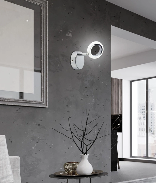 Nowoczesny kinkiet AURELION 1x4W LED chrom barwa ciepła 3000K 91-65247