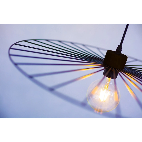 Lampa wisząca Antonella 1xE27 Max.60W Czarny kabel metalowy/czarna tkanina 189449104