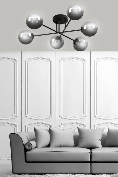 Lampa sufitowa Emibig BRENDI 6B BL GRAFIT 832/6B