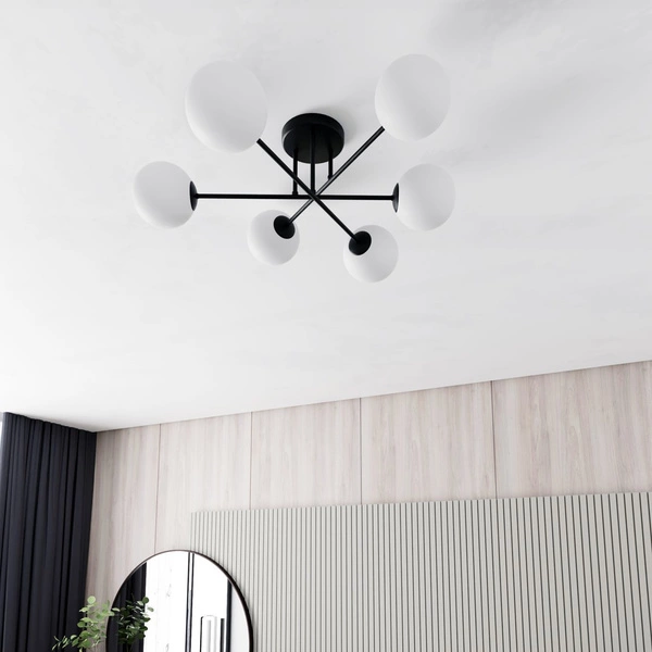 Lampa sufitowa Emibig ROMA 6 BL OPAL 1232/6