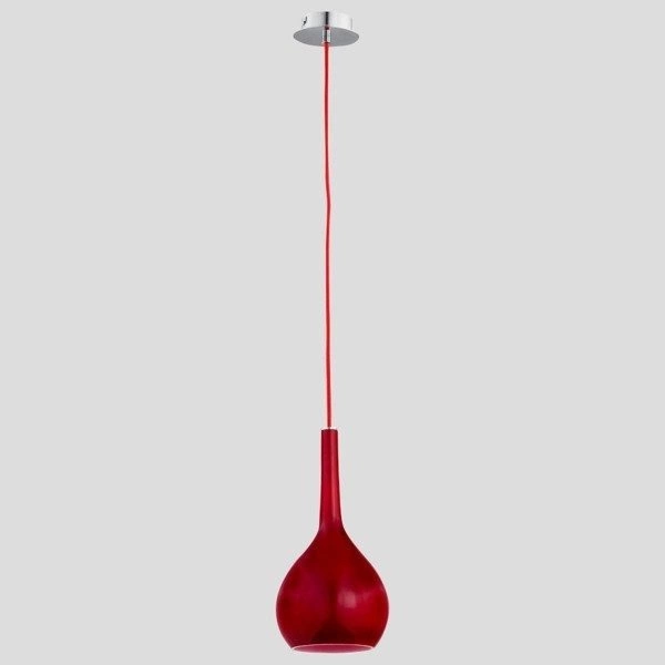 Lampa wisząca kropla zwis VETRO czerwona śr. 16,5cm