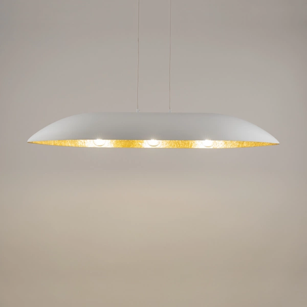 Stylowa lampa wisząca GONDOLA L 40636 3xE27 | biały złoty