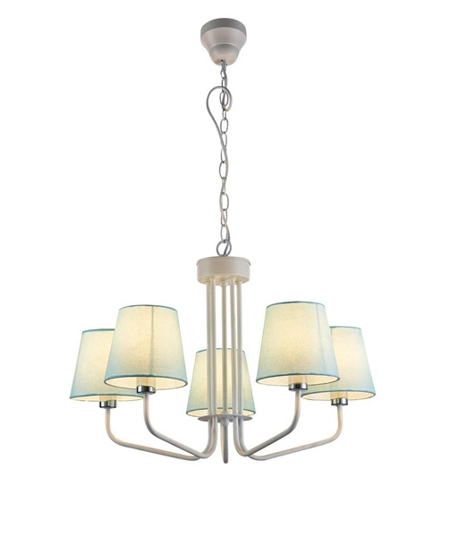 Lampa wisząca YORK LEDEA, 50205093, biały/niebieski, 5x60W E14