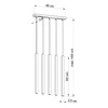 Lampa Wisząca PASTELO 5 Czarna Stal, SL.0472