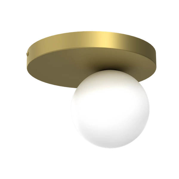 Nowoczesna lampa sufitowa BIBIONE GOLD, MLP8394, złota z białym kloszem, 1x25W G9