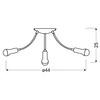 ARC LAMPA SUFITOWA PLAFON 3X40W E14 SATYNA NIKIEL