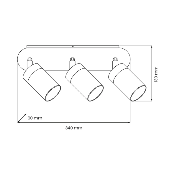 Lampa sufitowa JOKER CASHMERE/GOLD 3xGU10