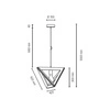 Trigonon Lampa Wisząca 1xE27 Max.60W Dąb Olejowany/Antracyt/W Oplocie 1271174