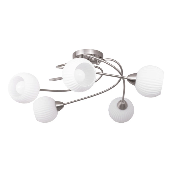 Lampa Sufitowa Pavia 5xE27 Max.60W Metal Satin/Białe Szkło 8270527