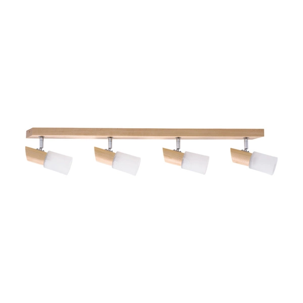 Lampa Sufitowa Birgit 4xE14 Max.40W Drewno Brzozowe/Szkło Alabastrowe 2222460