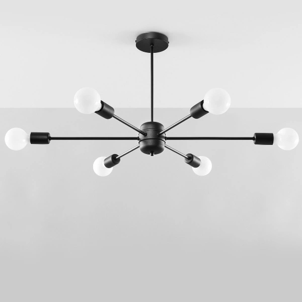 Żyrandol LANGO 6 czarny SL.1023