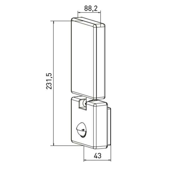 Kinkiet zewnętrzny LED FLIP 15W IP65 czujnik ruchu PIR | biały
