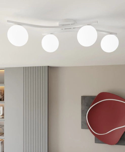 Lampa sufitowa Emibig OPUS 4 WH OPAL 1392/4