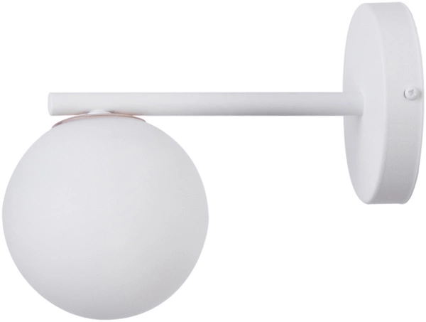 Lampa ścienna, szklana kula GAMA KINKIET biały 33195