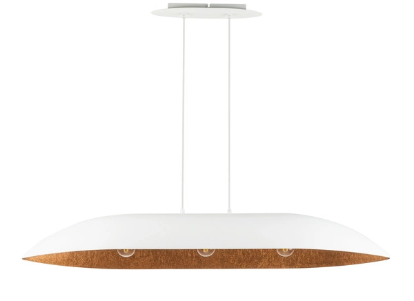 Stylowa lampa wisząca GONDOLA L 40638 3xE27 | biało miedziany