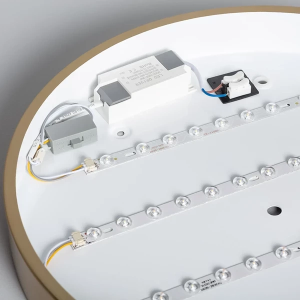 Plafon LED 18W Okrągły Złoty CCT 3000K/4000K/6000K 30cm Abruzzo Carlo