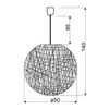 Lampa wisząca CARUBA 50 cm 31-26913 biała 1x60W E27