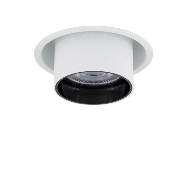 Regulowana lampa podtynkowa MONO SLIDE śr. 8,3cm GU10 | biały/czarny 10796