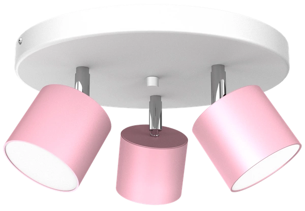 Lampa sufitowa DIXIE PINK 3xGX53 szer. 30cm | różowy