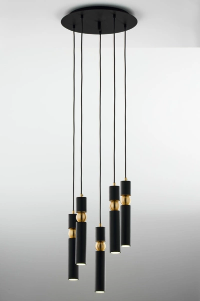 Nowoczesna Lampa wisząca ALAS wys. 35-136cm 5xG10 14W IP20 | Złoty