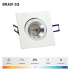 Oprawa wpuszczana BRADI SQ 6W ciepła 3000K szer. 9cm